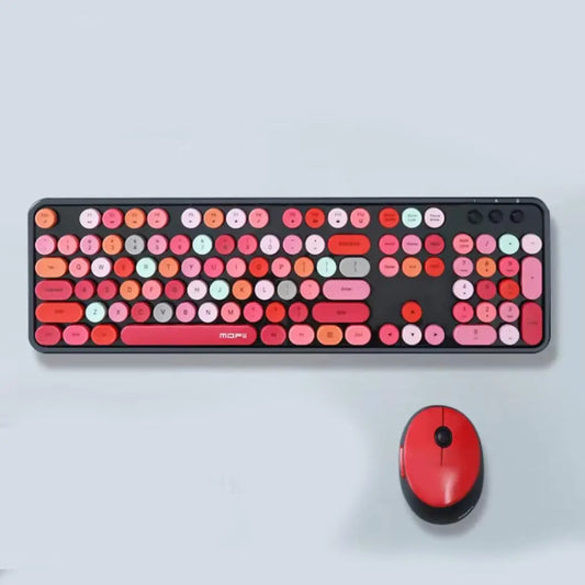 Mofii Wireless Keyboard & Mouse Kit: Fun Mixed Colors, 2.4Ghz Gaming