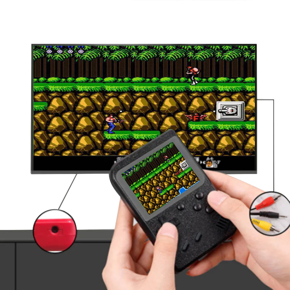 Retro Gaming Console: USB Charging with Built-In Games