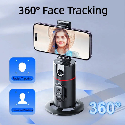 Smart Face Tracking Tripod: 360° Rotation, No App Required