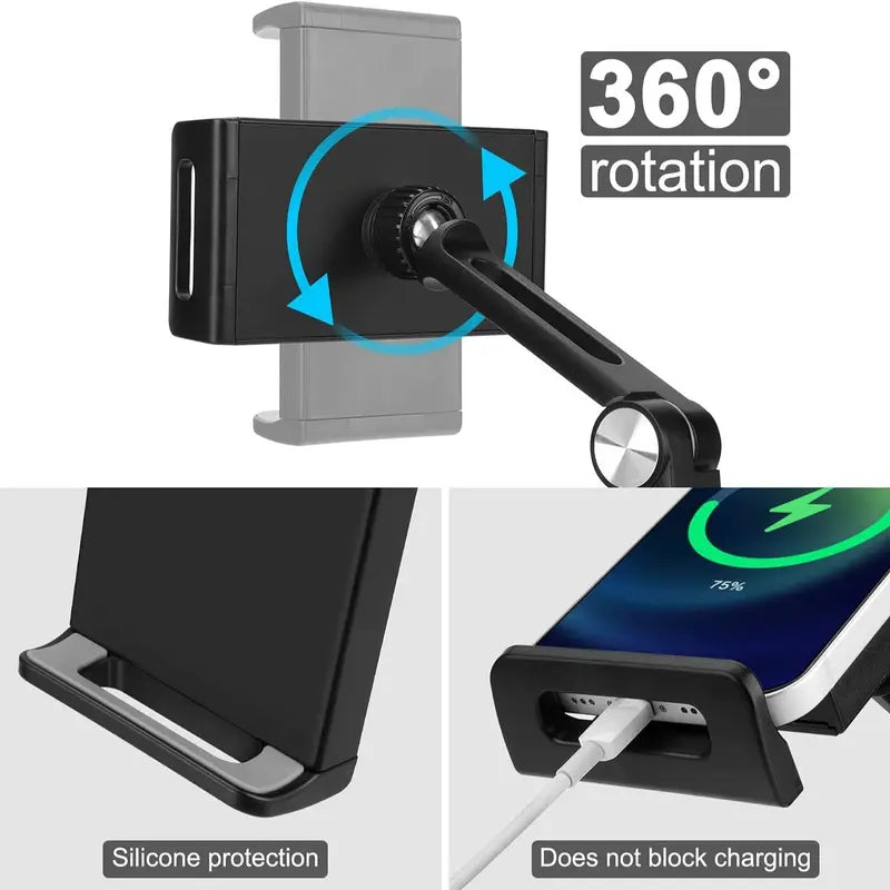 Universal Adjustable Tablet & Phone Stand: Rotatable Desktop Holder