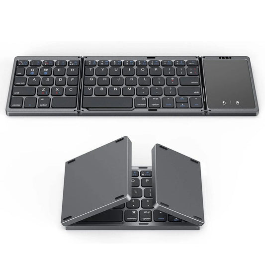 Compact Foldable Keyboard with Touchpad for Mac, iOS & Windows (Russian/English)