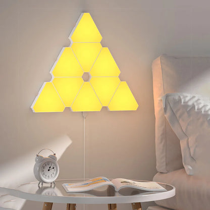 Quantum LED Triangular Lamp: RGB Light for Bedside & Office Decor