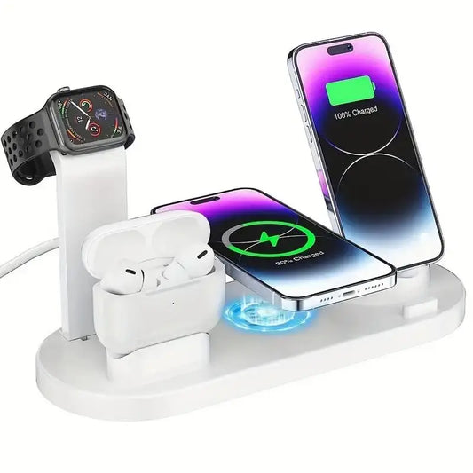 Fast Charging Dock Station for Apple Watch & AirPods: Sleek Desk Organizer